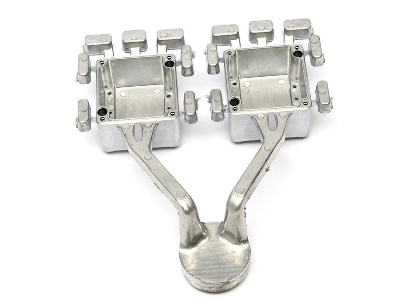 aluminum cast structural plate with ribs bosses holes and wall transitions