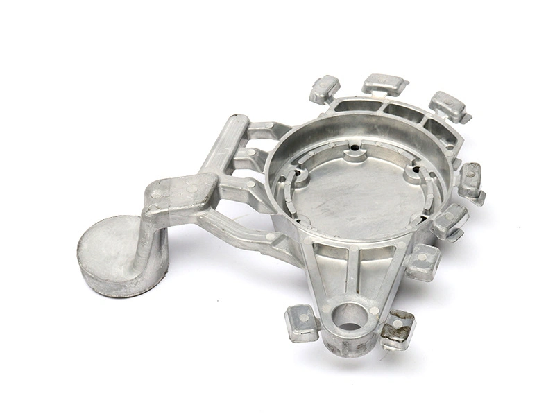 Aluminum die cast enclosure with openings and flange interfaces for machining planning