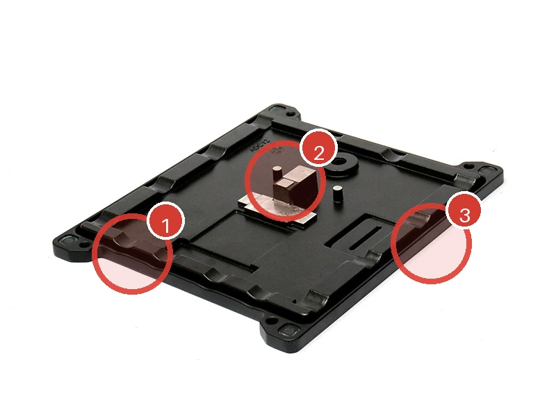 Illustrative inspection-zone overlay on coated interfaces and masked features